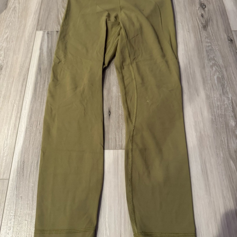 Lululemon Athletica Green Leggings with Smooth Texture